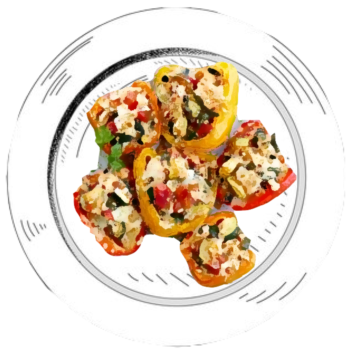 Falafel Stuffed Peppers