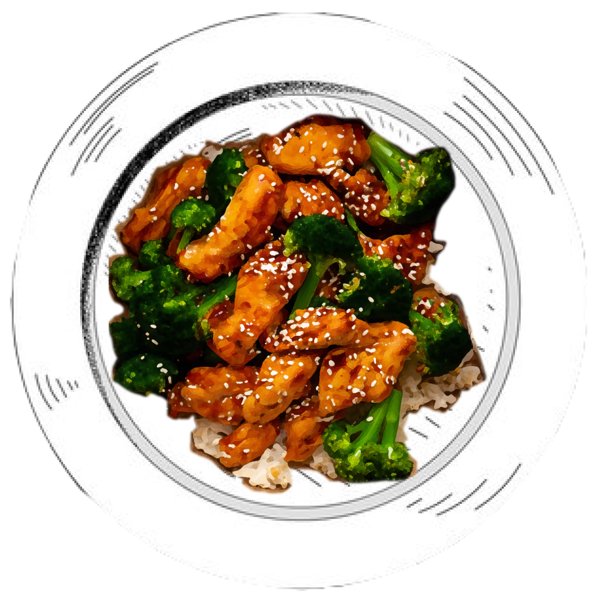 Terikayi Sesame Chicken and Broccoli