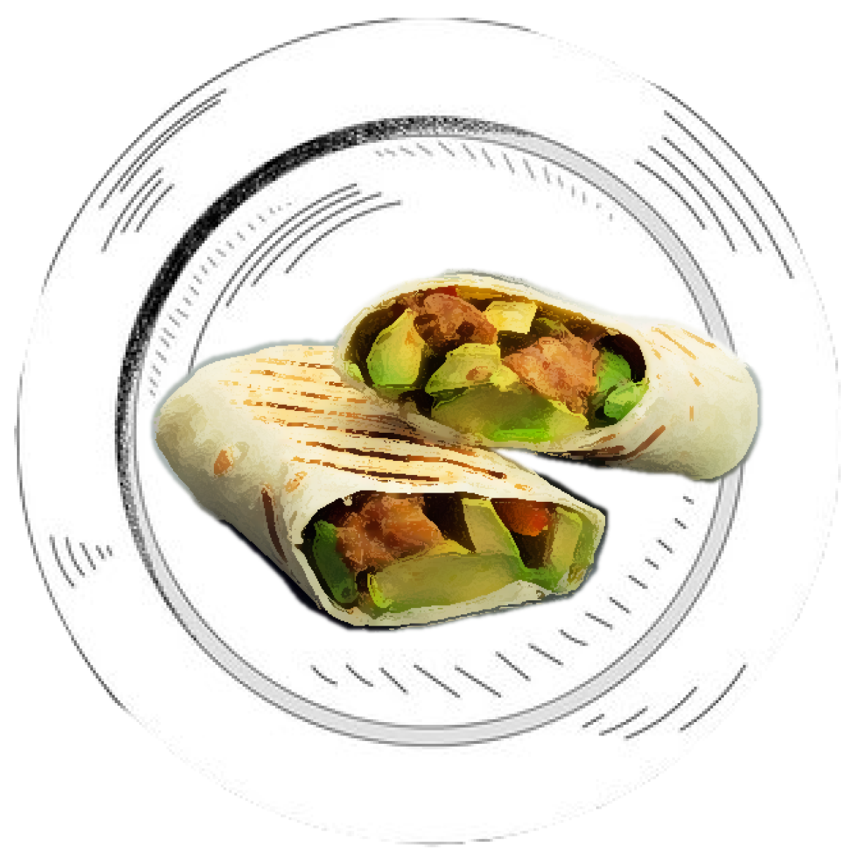 Chicken and Avocado Burrito